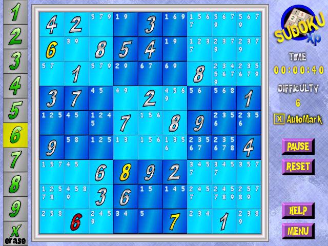Sudoku XP Screenshot